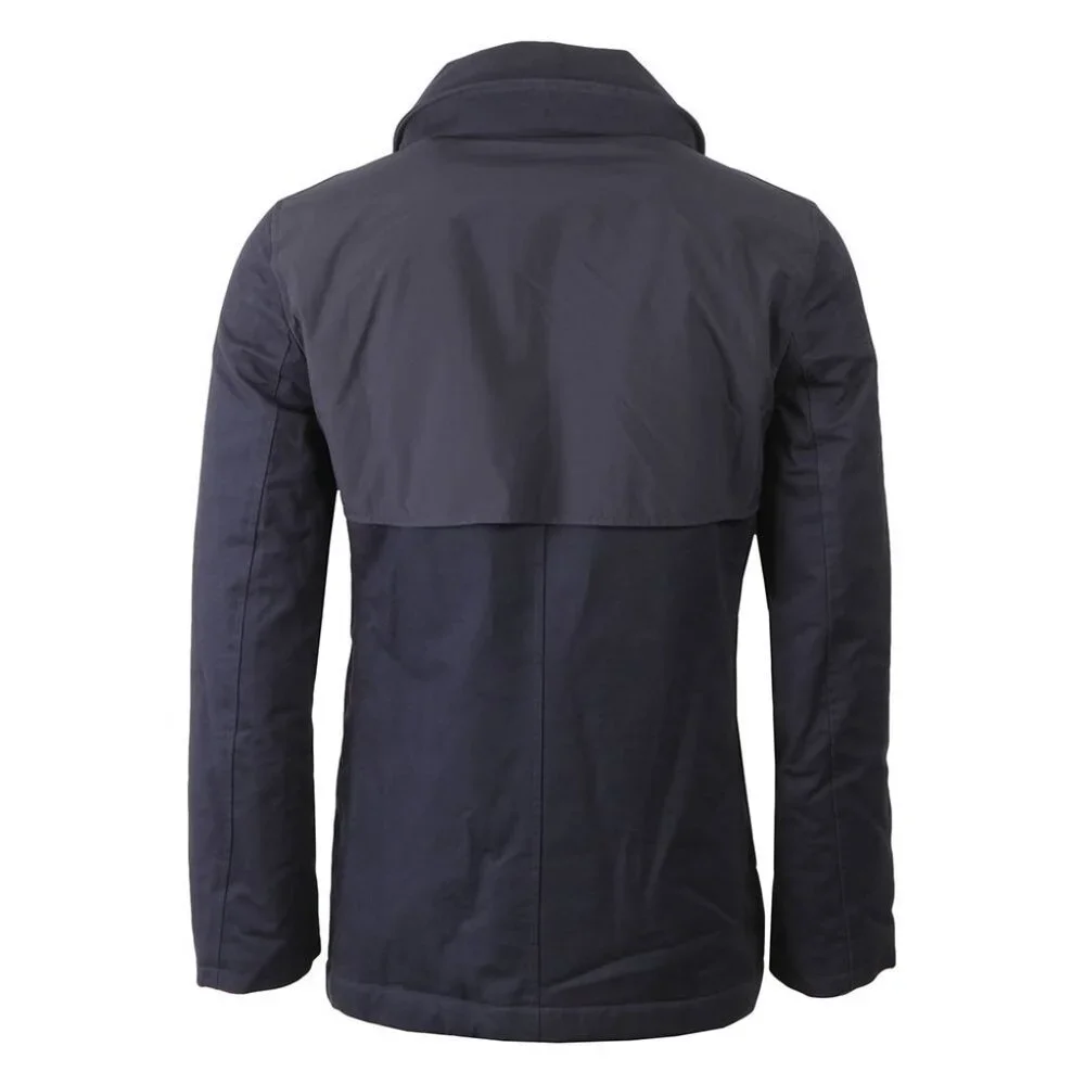 Lacoste Mens Blue Repellant Over Coat  Zip Away Hood BH1525 XL - Picture 5 of 16